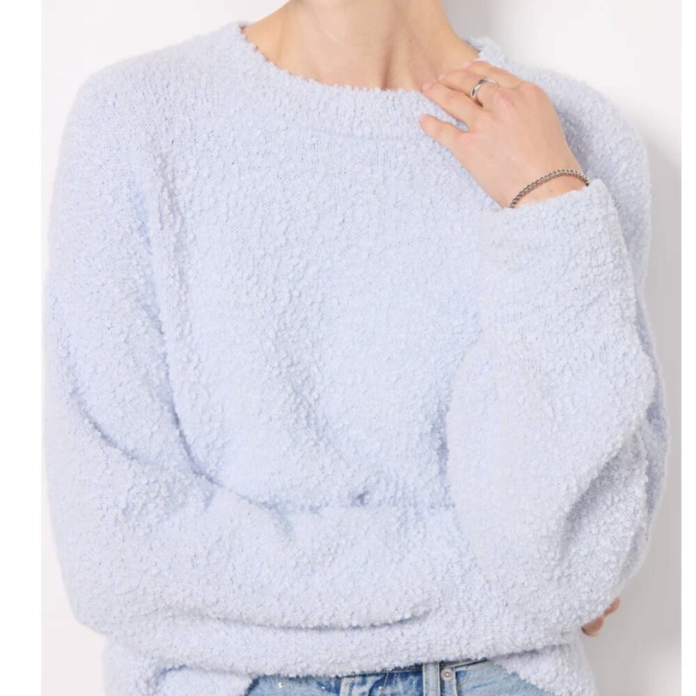 Sanctuary Mila Pullover Sweater Soft Light Blue Cozy Knit Top